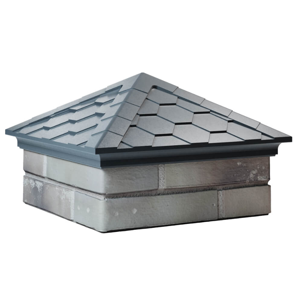 Колпак Zking Эверест Серый на столб 1.5х1.5 кирпича (390х390мм) в Дербенте фото