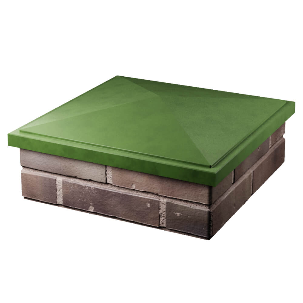 Колпак Zking БонаМоно Зеленый на столб 2х2 кирпича (515х515, 530х530мм) в Дербенте фото