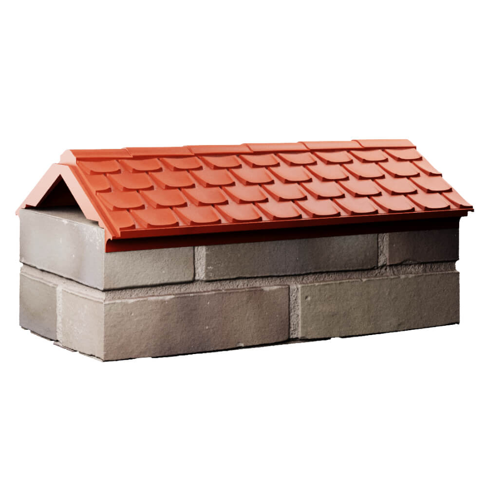 Парапет Zking Эльбрус Красный с посадкой на 1 кирпич (255мм) Дербент фото