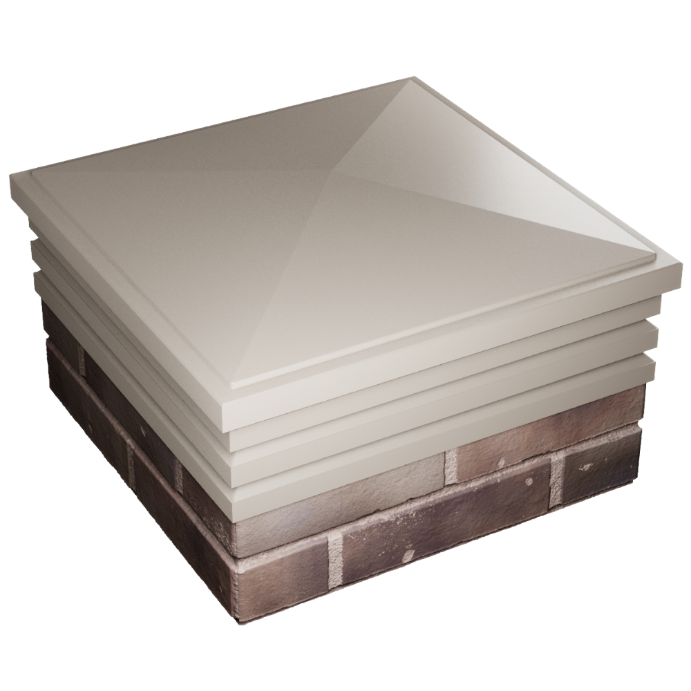 Колпак Zking Бона ХайТек Бежевый на столб 2х2 кирпича (513х513мм) в Дербенте фото