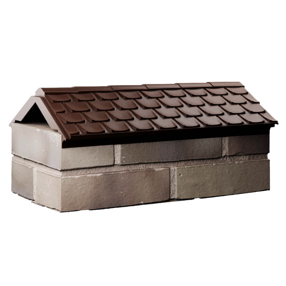 Парапет Zking Эльбрус Коричневый с посадкой на 1 кирпич (255мм) Дербент фото